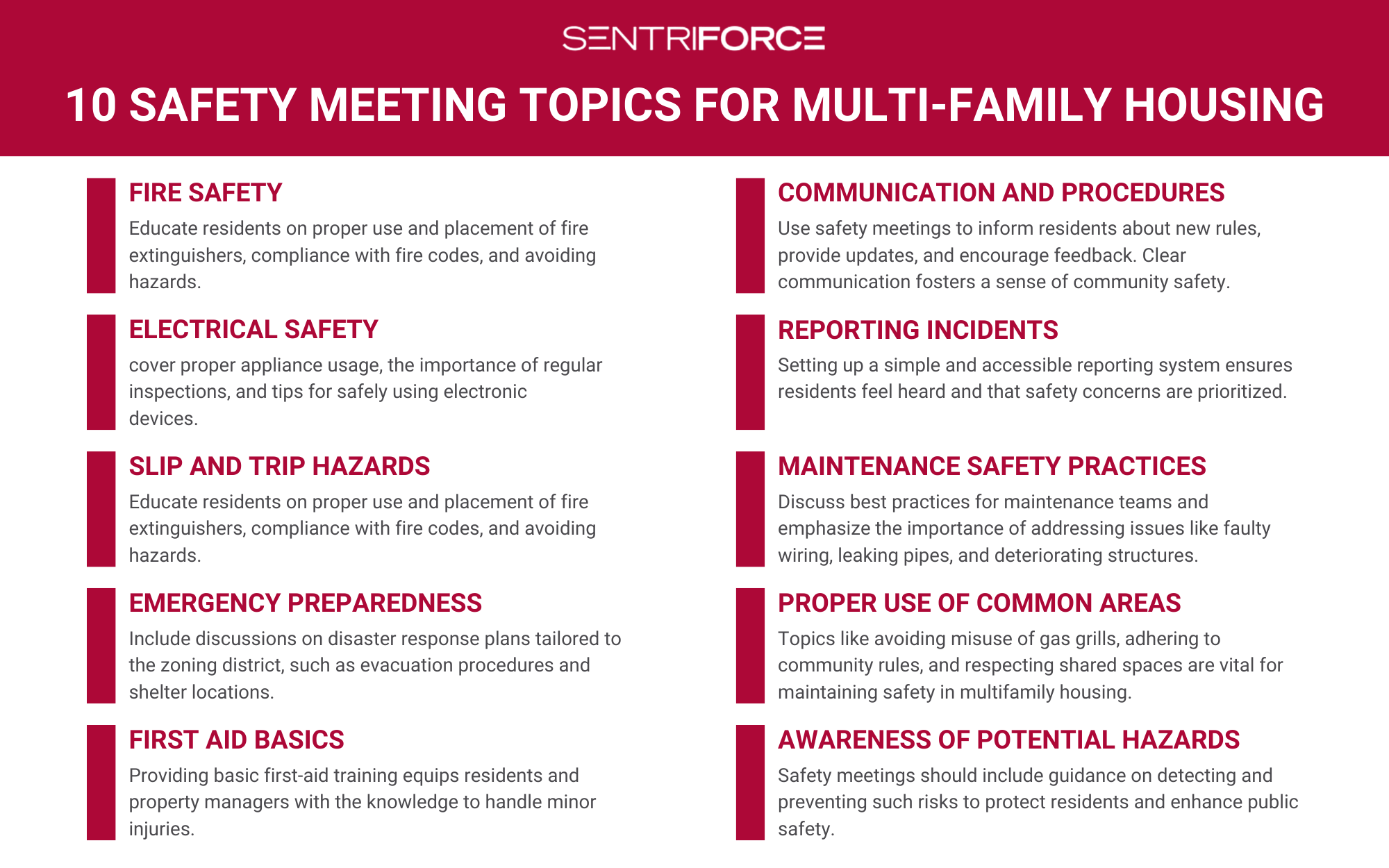 10 safety meeting topics for multifamily housing